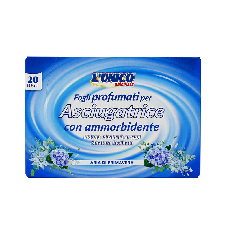 L'unico Panno Asciugatrice Fogli Profumati Con ammorbidente 120 fogli