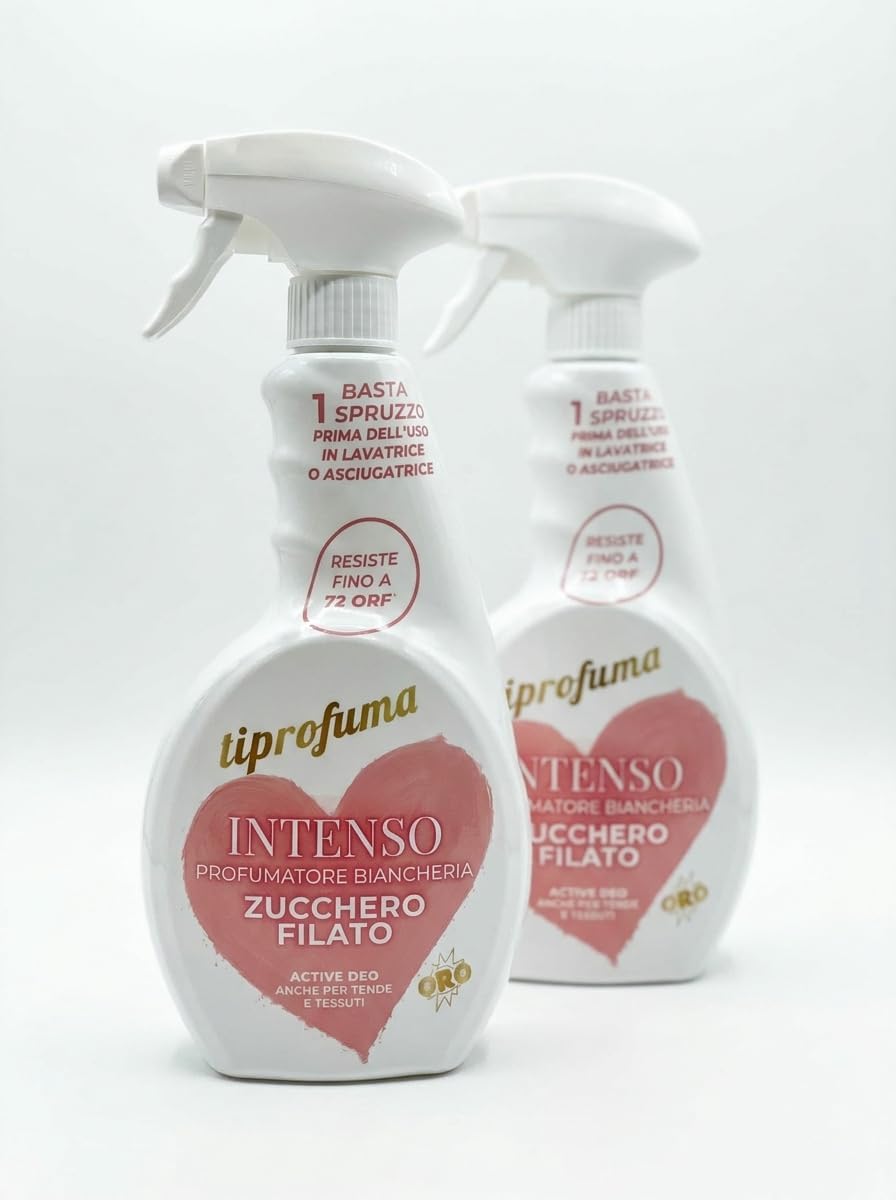 Spray Profumatore per Tessuti e Biancheria, Fragranza Zucchero Filato, Elimina Cattivi Odori, Lunga Durata fino a 72 Ore (x2)