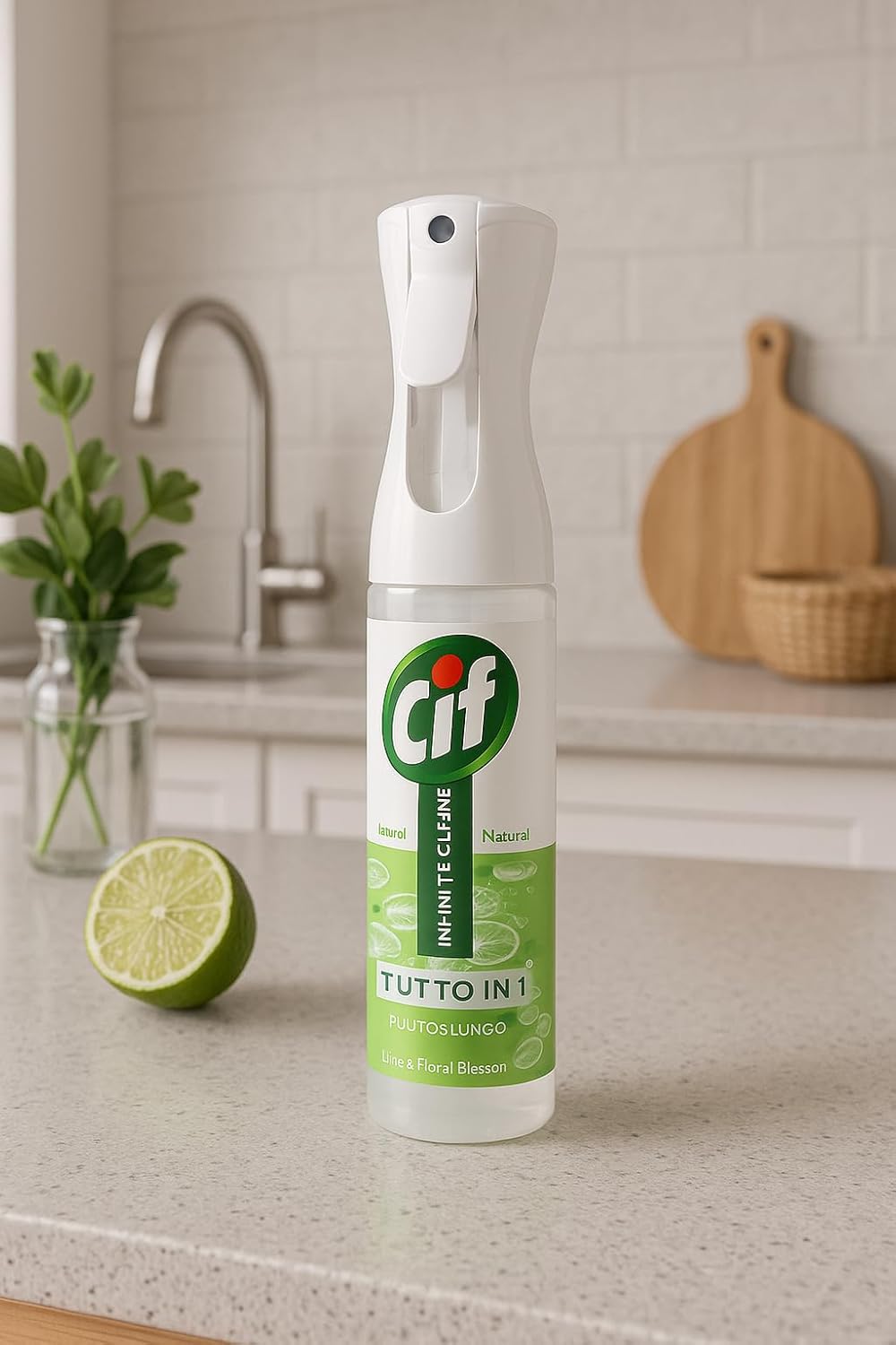 Cif Infinite Clean Spray Multiuso lime e Fiori Bianchi con Probiotici 280ml