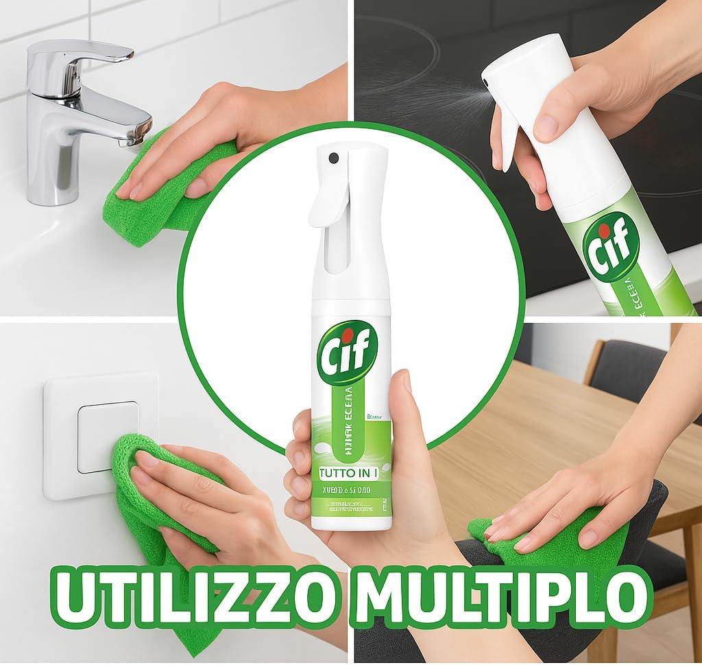 Cif Infinite Clean Spray Multiuso lime e Fiori Bianchi con Probiotici 280ml