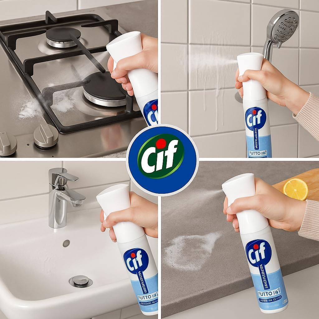 Cif Infinite Clean Spray Multiuso Fior di Loto & Sali Minerali con Probiotici – Pulizia Profonda e Lunga Durata – Per CIF 280