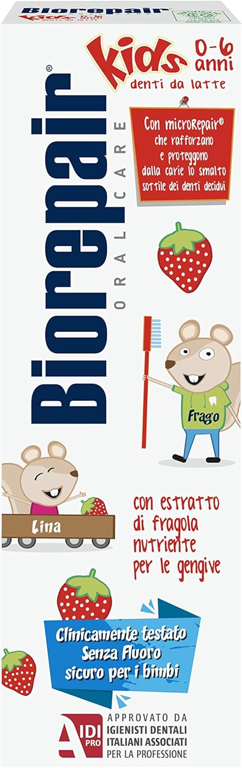 Biorepair, Dentifricio Kids 0-6 anni, Dentifricio per Bambini