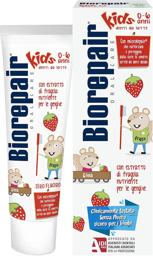 Biorepair, Dentifricio Kids 0-6 anni, Dentifricio per Bambini