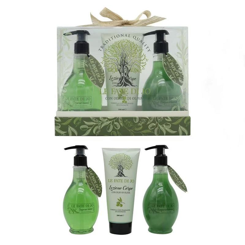 LE FATE DI JO COFFRET OLIVE SAPONE MANI 300ML+S/G 300ML+B/L 150ML