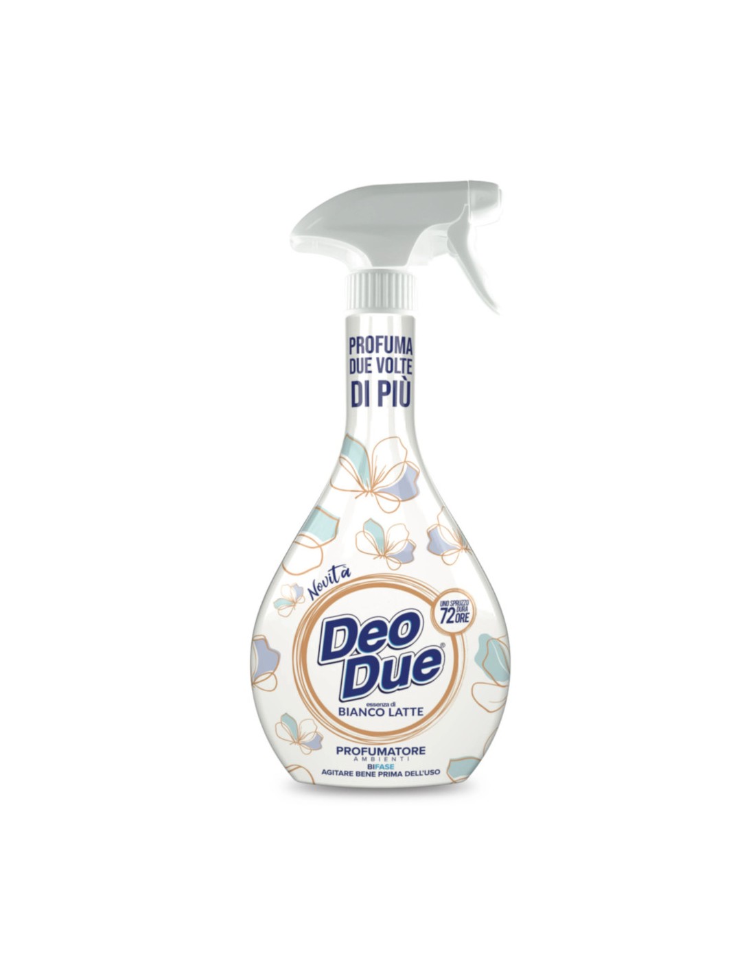 Deo Due Spray Profumatore bifase per Ambienti Essenza di Bianco Latte 450 ml