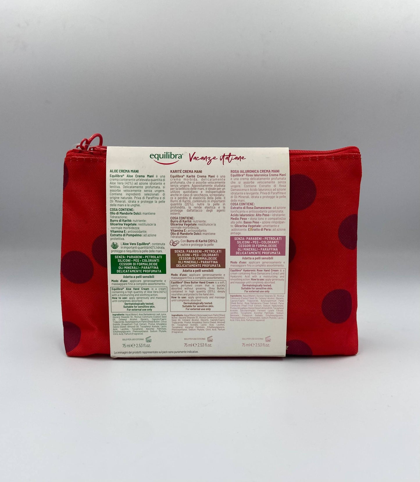 Equilibra Vacanze Italiane, x3 Crema Mani, Confezione Regalo