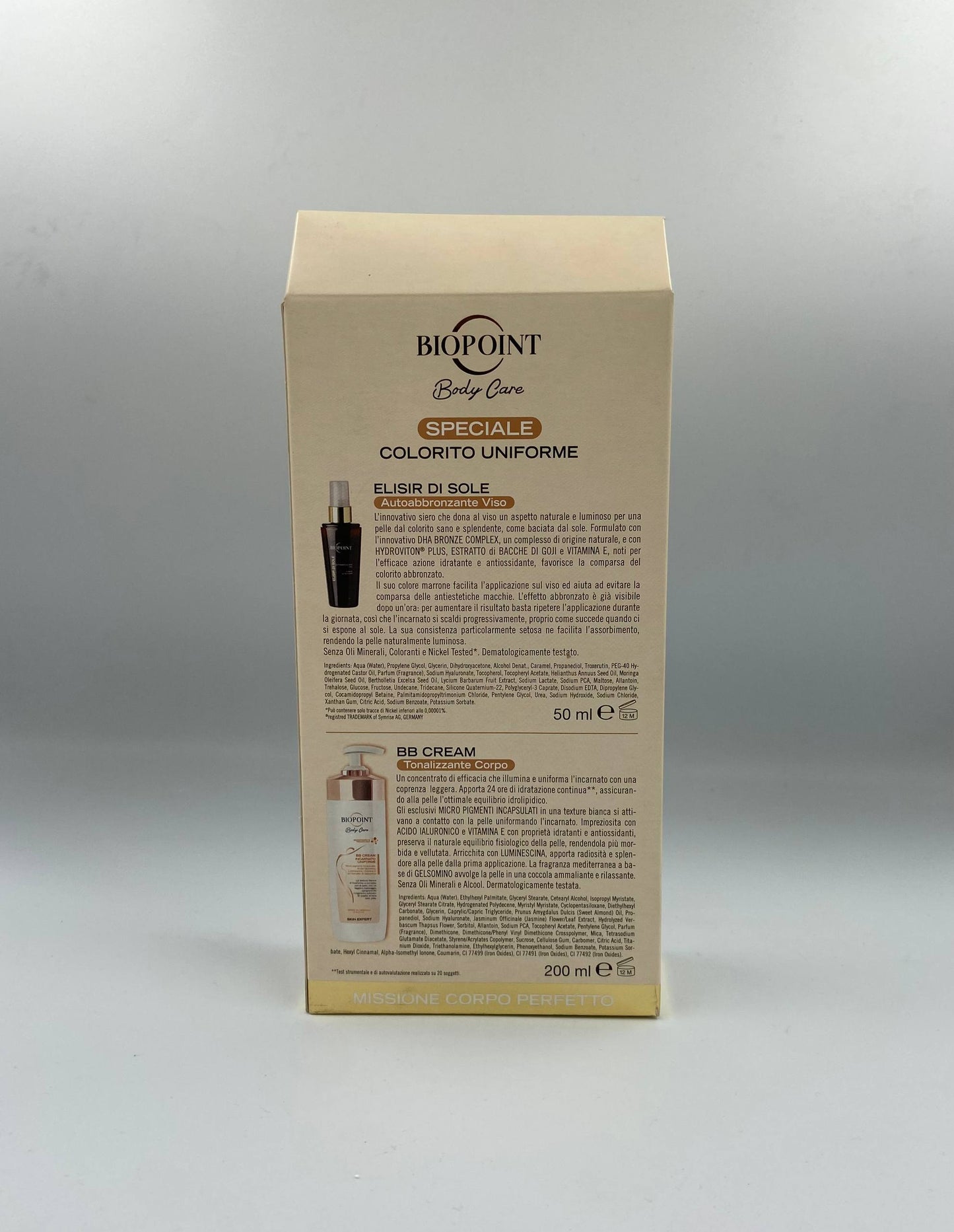 BioPoint Body Care, Kit AutoAbbronzante Viso + Crema Corpo, Idea Regalo