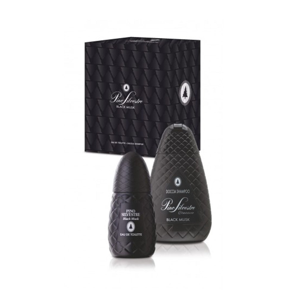 PINO SILVESTRE BLACK MUSK CONFEZIONE REGALO UOMO PROFUMO EDT 75ML DOCCIA SHAMPOO 400ML