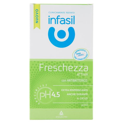 4x Infasil detergenti Intimo Freschezza Attiva, detergente intimo fresco attivo 200 ml