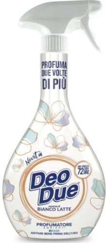 3x DEO DUE PROFUMATORE SPRAY 450 ML BIANCO LATTE