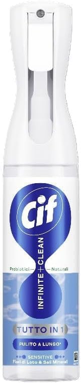 Cif Infinite Clean Spray Multiuso Fior di Loto & Sali Minerali con Probiotici – Pulizia Profonda e Lunga Durata – Per CIF 280