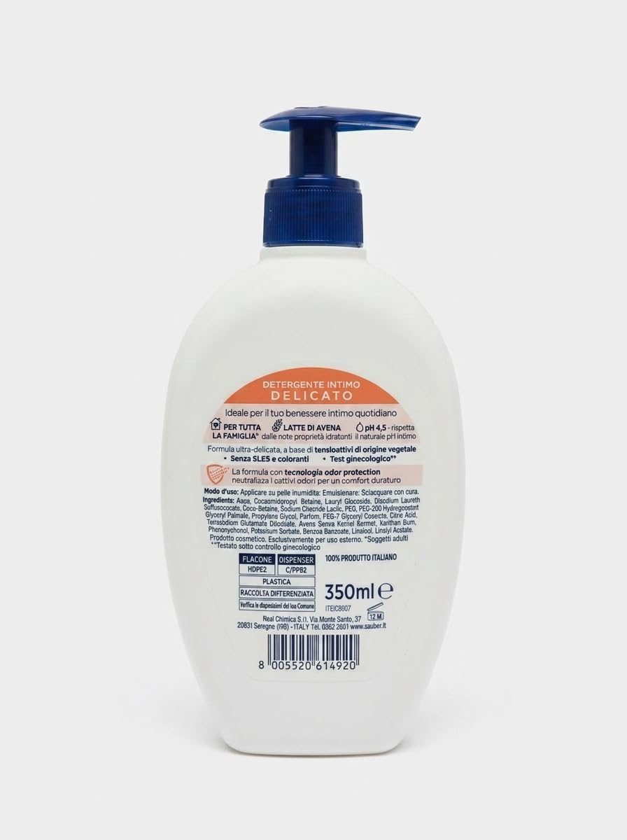 SAUBER Detergente intimo delicato pH4.5, 350 ml