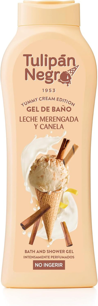 Tulipano nero - Gel da bagno idratante latte merengata e cannella 650 ml, intensamente profumato