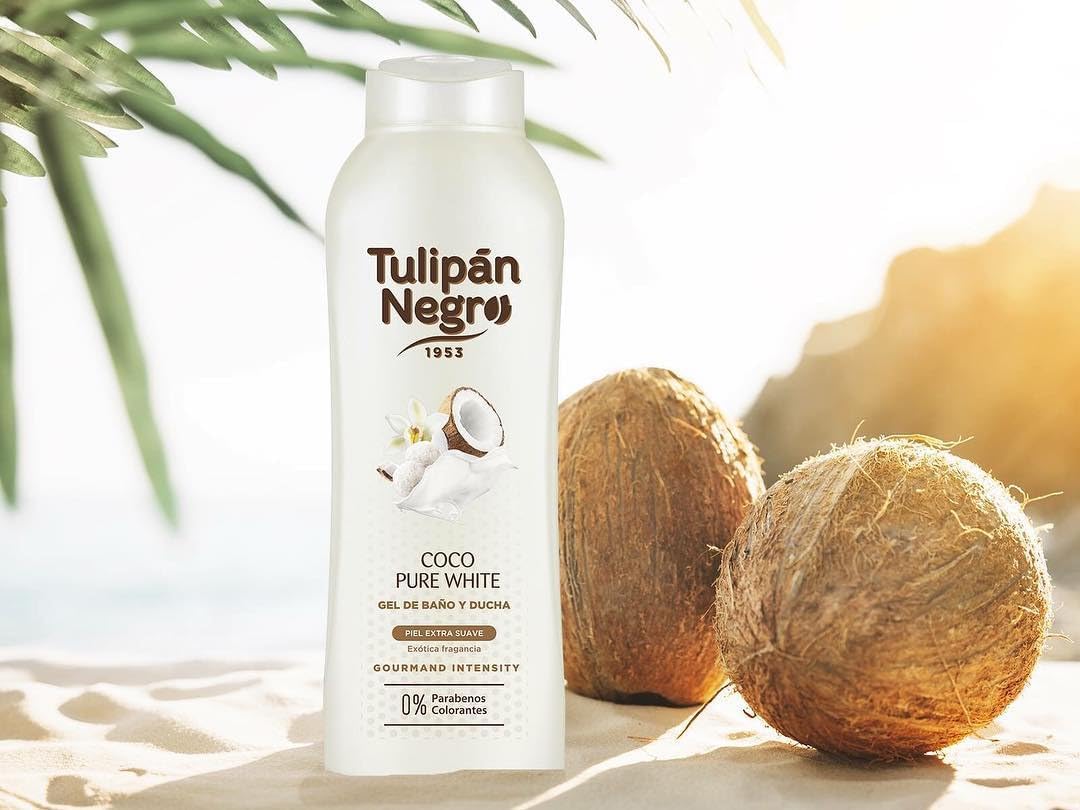 Tulipan nero, gel da bagno coco pure white, morbido idrato, 650 ml