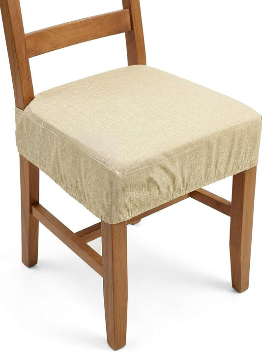 4 Cuscini Sedia 40x40 Imbottiti, Cotone e Poliestere, Comfort 5 cm, con Elastico Perimetrale e Fascia 12 cm, Antiscivolo Marca: imi shop