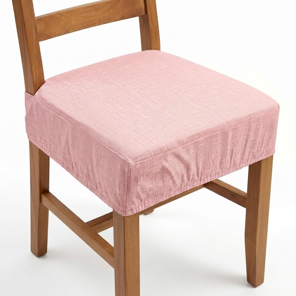 4 Cuscini Sedia 40x40 Imbottiti, Cotone e Poliestere, Comfort 5 cm, con Elastico Perimetrale e Fascia 12 cm, Antiscivolo Marca: imi shop