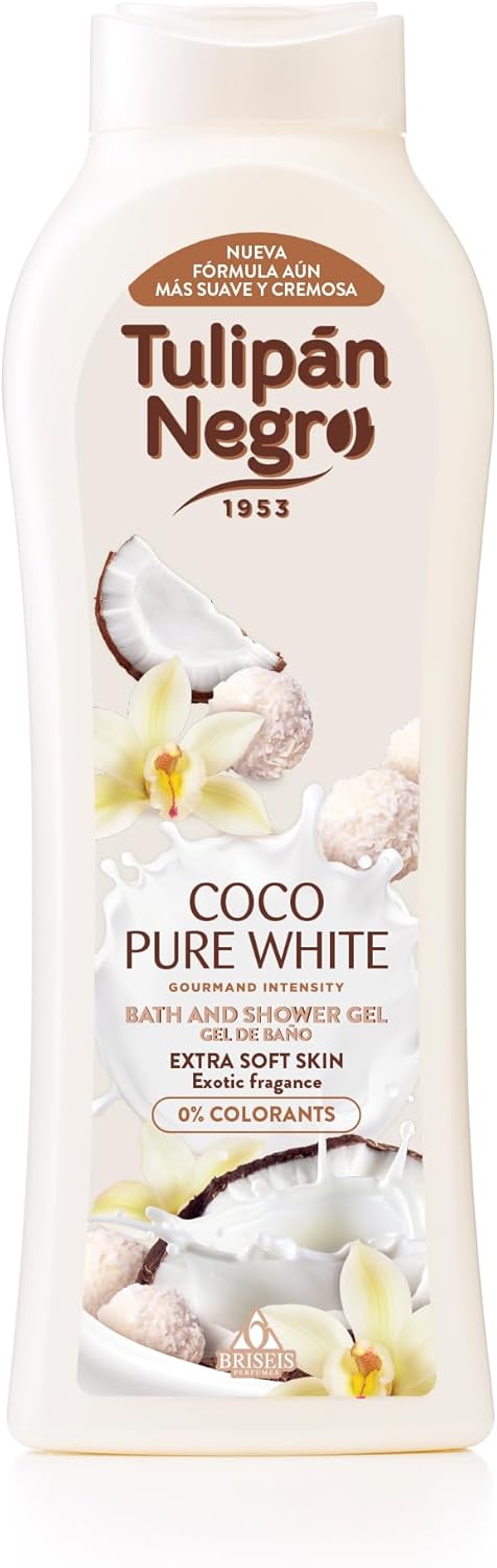 Tulipan nero, gel da bagno coco pure white, morbido idrato, 650 ml