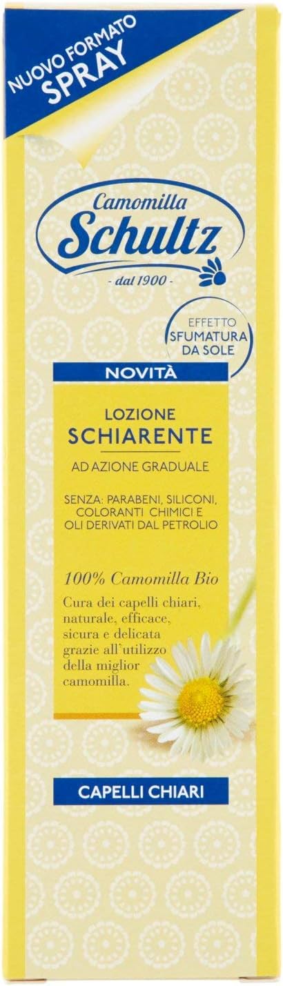 Schultz - linea trattamento cappelli,Shampoo, Balsamo, Lozioni Ultra delicato, 100% Camomilla Bio