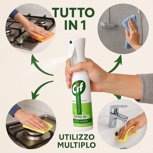 Cif Infinite Clean Spray Multiuso lime e Fiori Bianchi con Probiotici 280ml