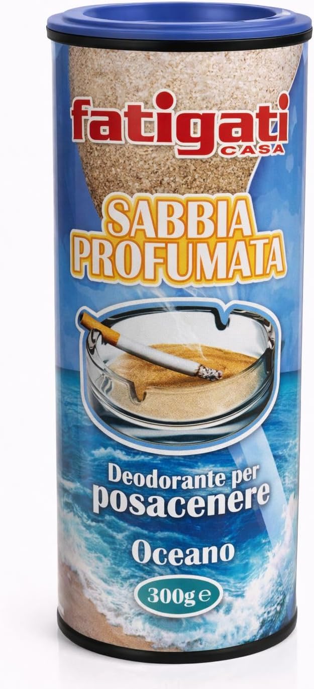 Sabbia Profumata per Posacenere, Assorbe Cenere e Odori, Profumazioni Assortite, Set da 4/8/12 Pezzi