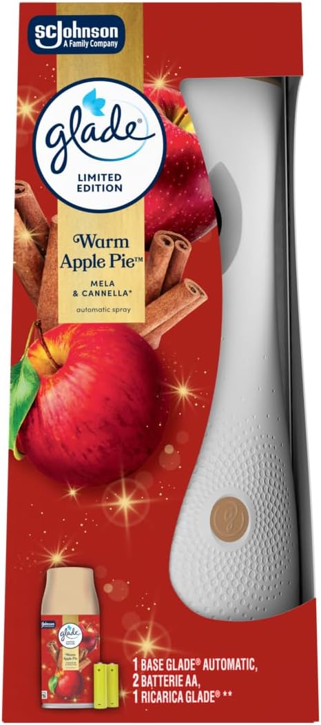 Glade Automatic Spray Diffusore + Ricarica, Profumatore per Ambienti, fragranza Warm Apple Pie