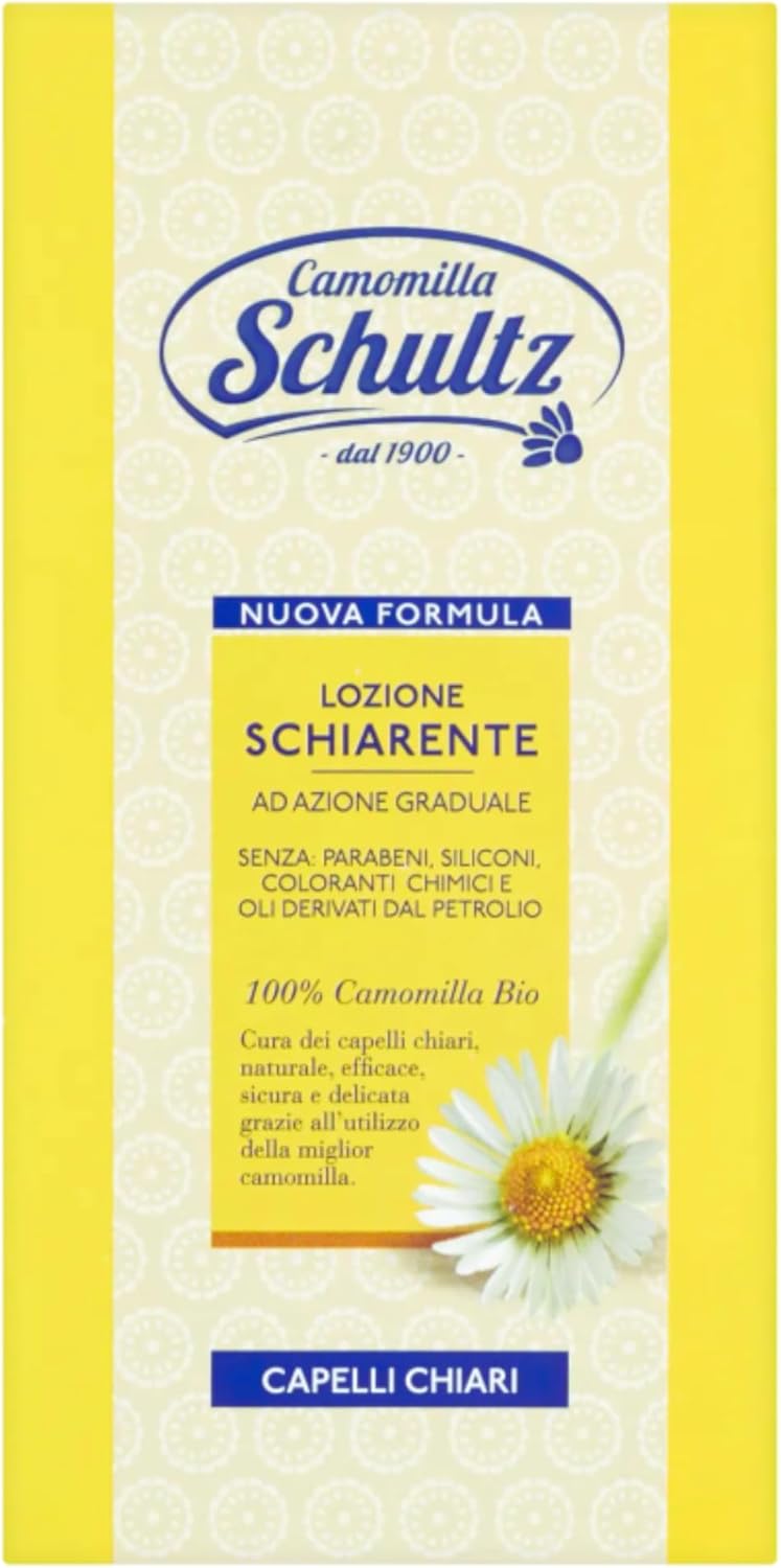 Schultz - linea trattamento cappelli,Shampoo, Balsamo, Lozioni Ultra delicato, 100% Camomilla Bio
