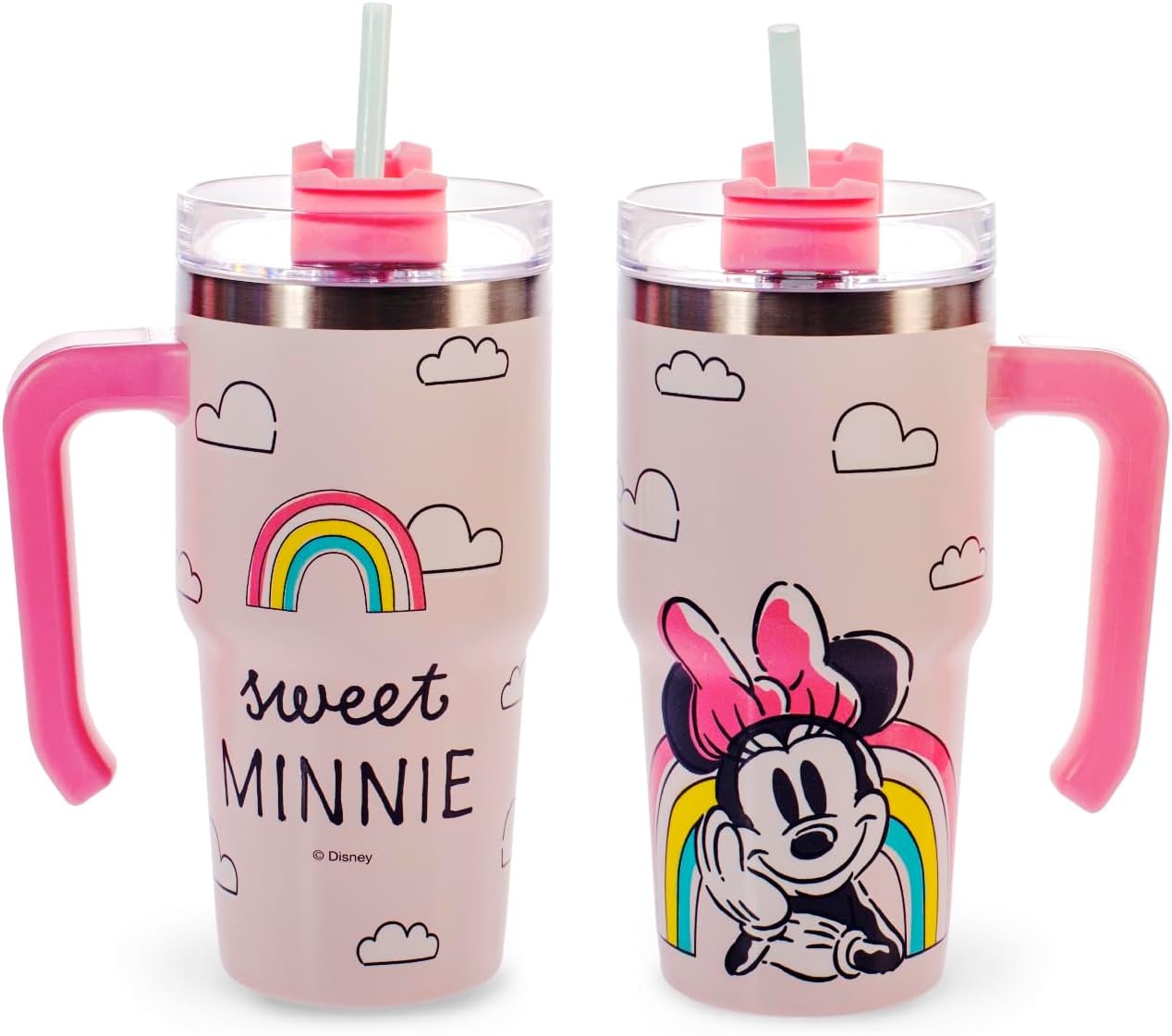 Tazza Termica con Cannuccia – Tumbler Termico 0,6L, in Acciaio Inox | Isolamento Termico Doppia Parete | Riutilizzabile