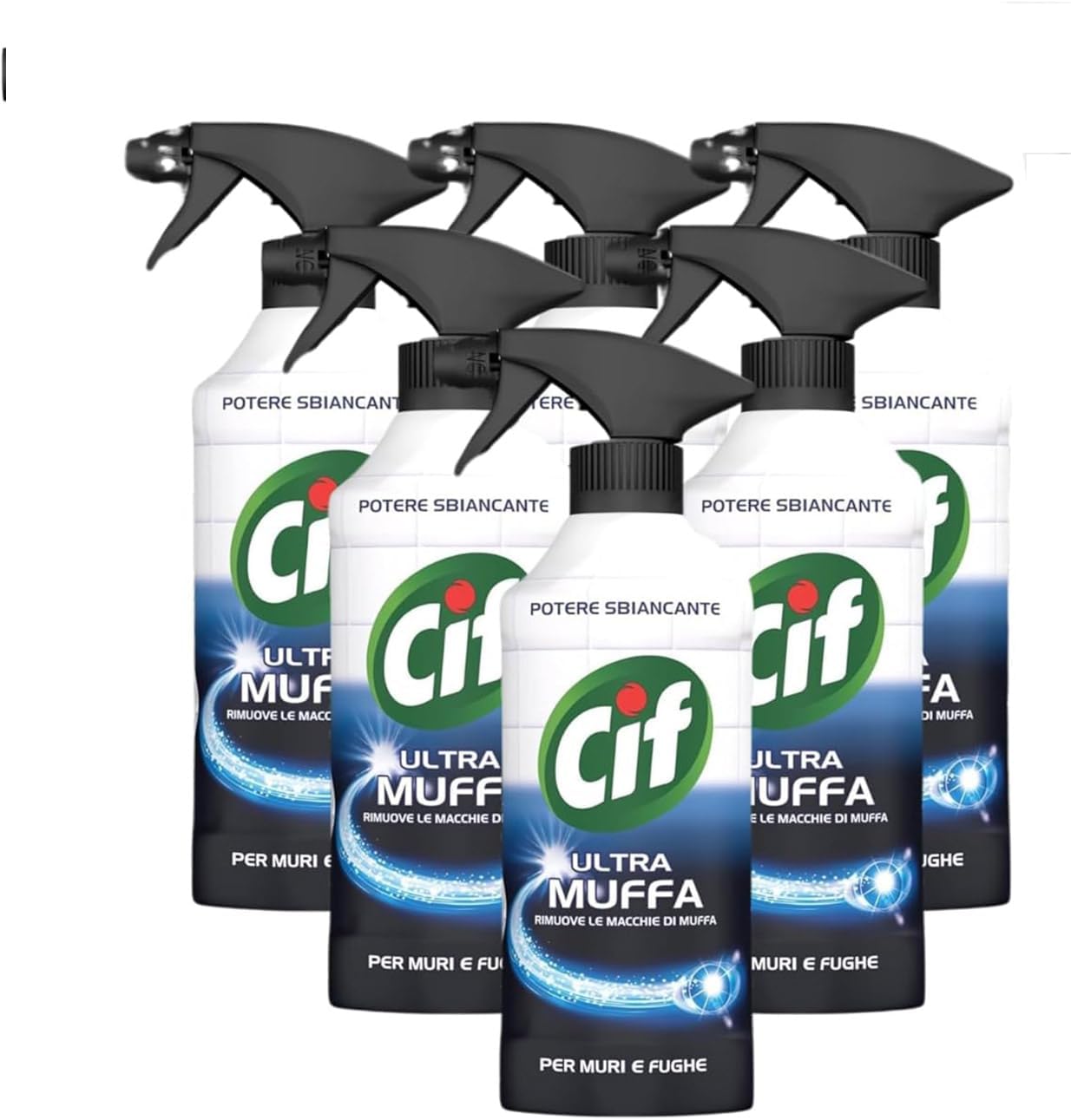 6x Cif Ultra Rimuovi Muffa Detergente Spray con Candeggin