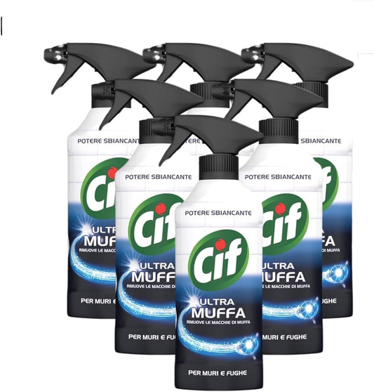 6x Cif Ultra Rimuovi Muffa Detergente Spray con Candeggin