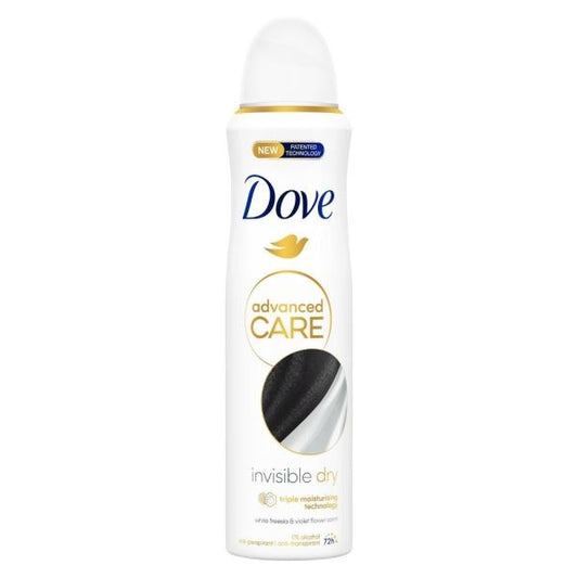 DOVE DEO SPRAY 150ML ADVANCED INVISIBLE DRY