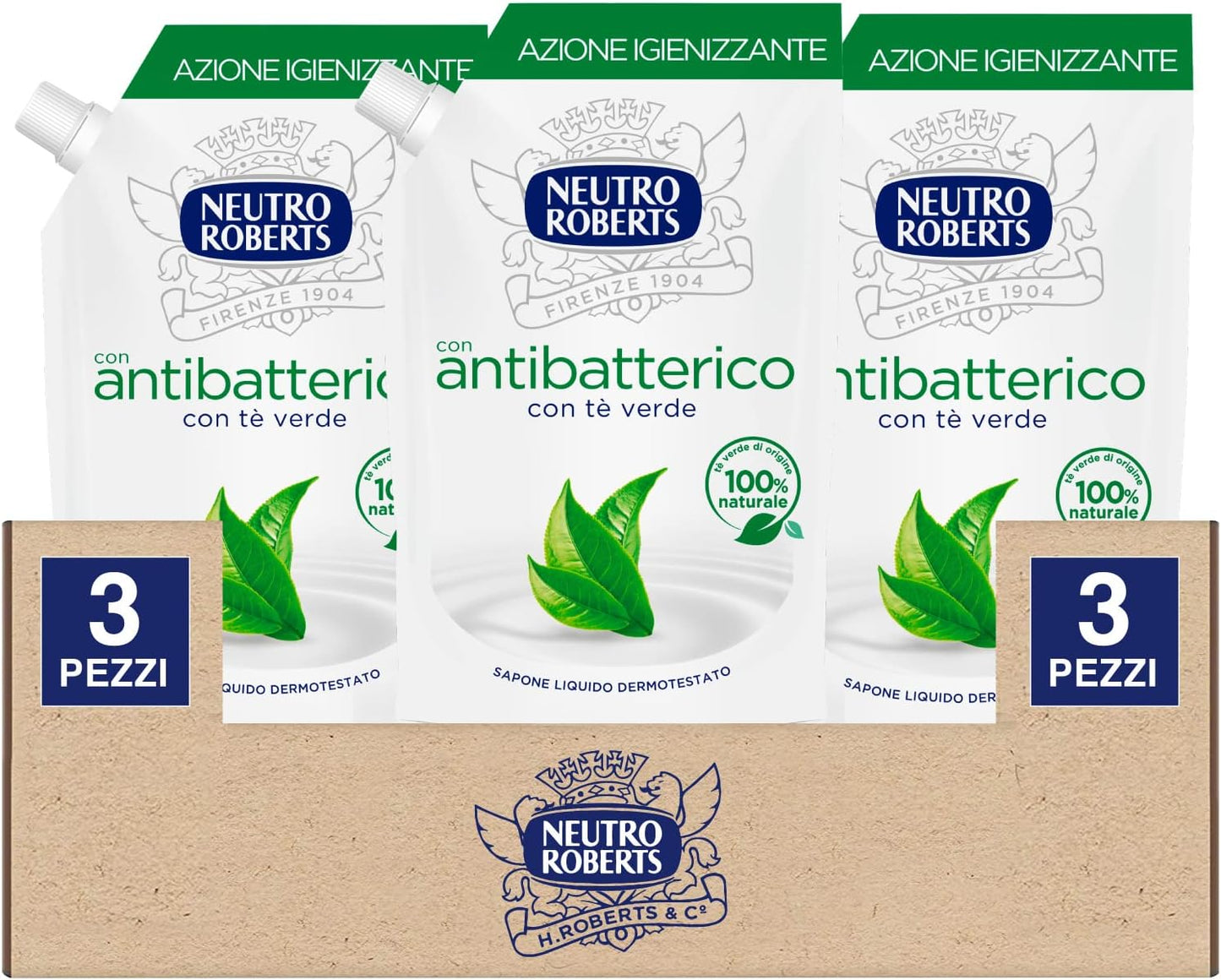 Neutro Roberts Ecopouch Ricarica Sapone Liquido Antibatterico