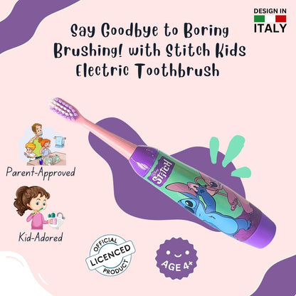 Spazzolino elettrico a batteria per bambini, setole morbide arrotondate