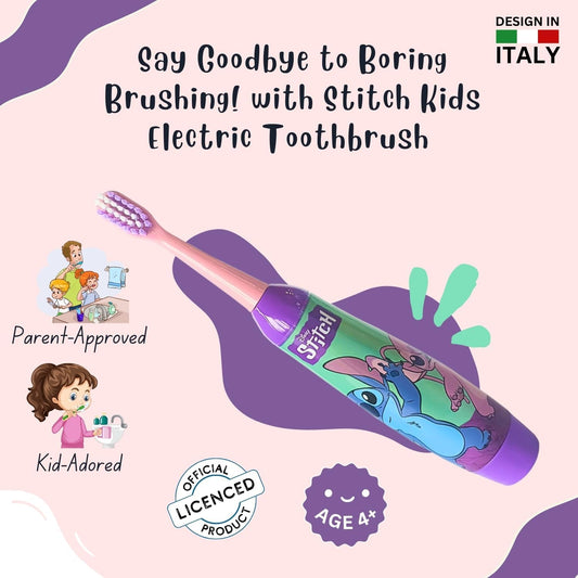 Spazzolino elettrico a batteria per bambini, setole morbide arrotondate