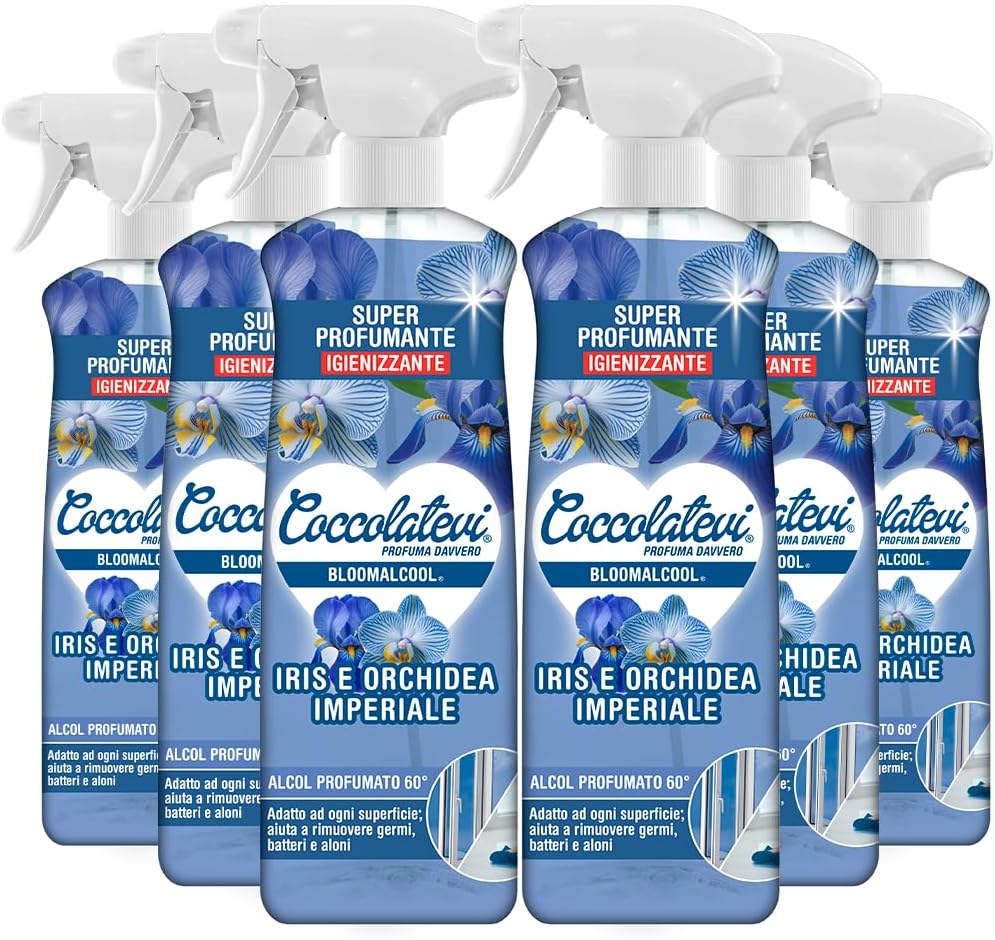 COCCOLATEVI Bloomalcool 60° 750 ml, Detergente Multiuso Profumato