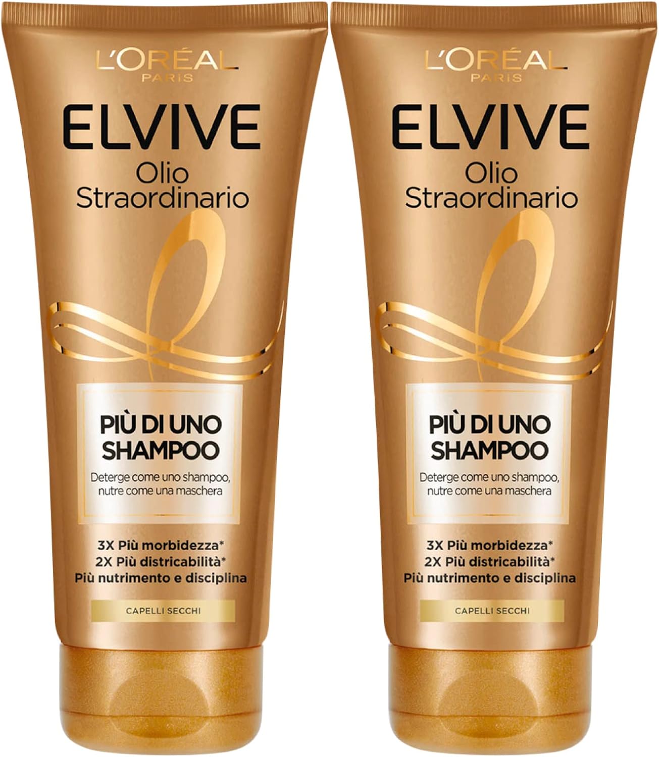 2x L'Oréal Paris Elvive Olio Straordinario Più di Uno Shampoo