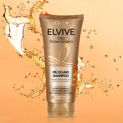 2x L'Oréal Paris Elvive Olio Straordinario Più di Uno Shampoo