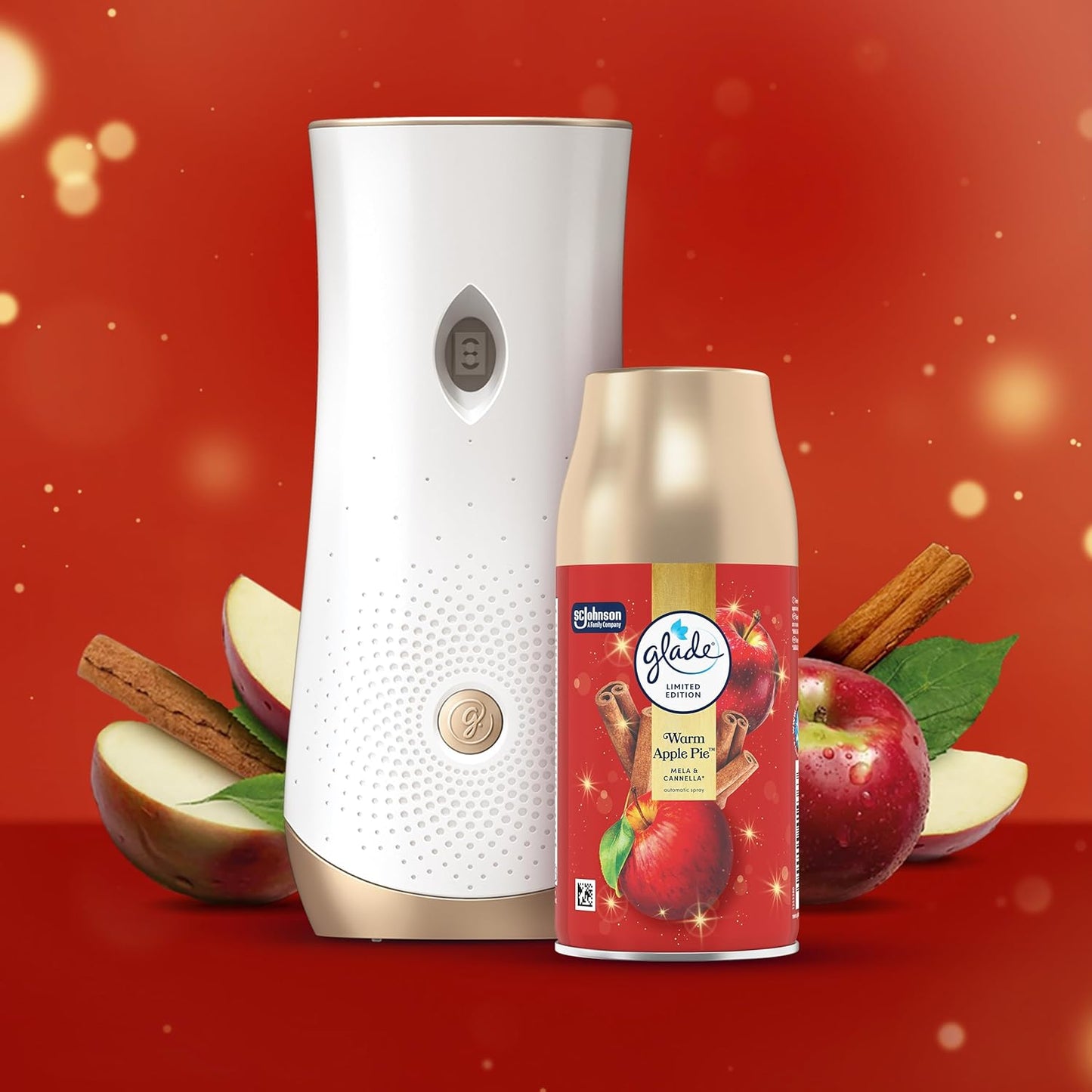 Glade Automatic Spray Diffusore + Ricarica, Profumatore per Ambienti, fragranza Warm Apple Pie