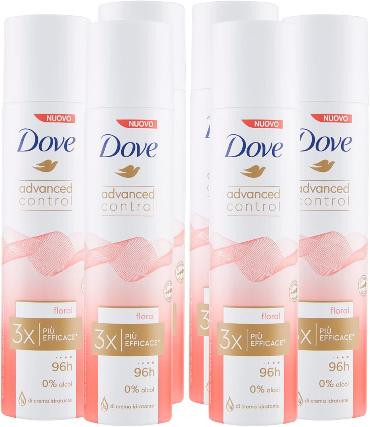 6x deodorante spray Dove Advanced Control Floral