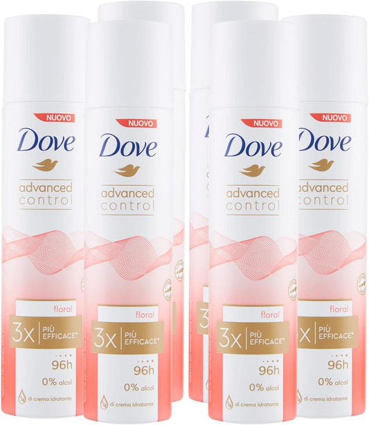 6x deodorante spray Dove Advanced Control Floral