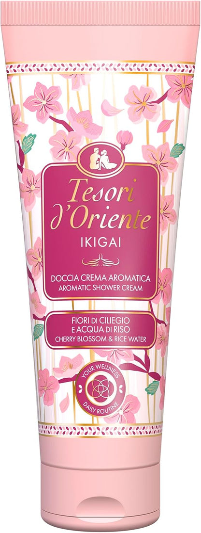Set idea Regalo, Bagno Crema 500ml, Profumo 100ml, Doccia Crema 250ml, Fragranza  Ik igai Fiori di Ciliegio e Acqua di Riso Dona alla Pelle una Sensazione di Puro Benessere