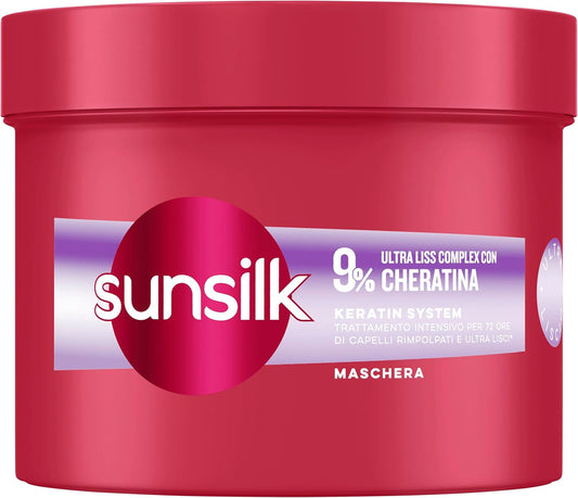 Sunsilk Mask Keratin, Maschera Cheratina con 9% di Ultra Liss Complex con Cheratina