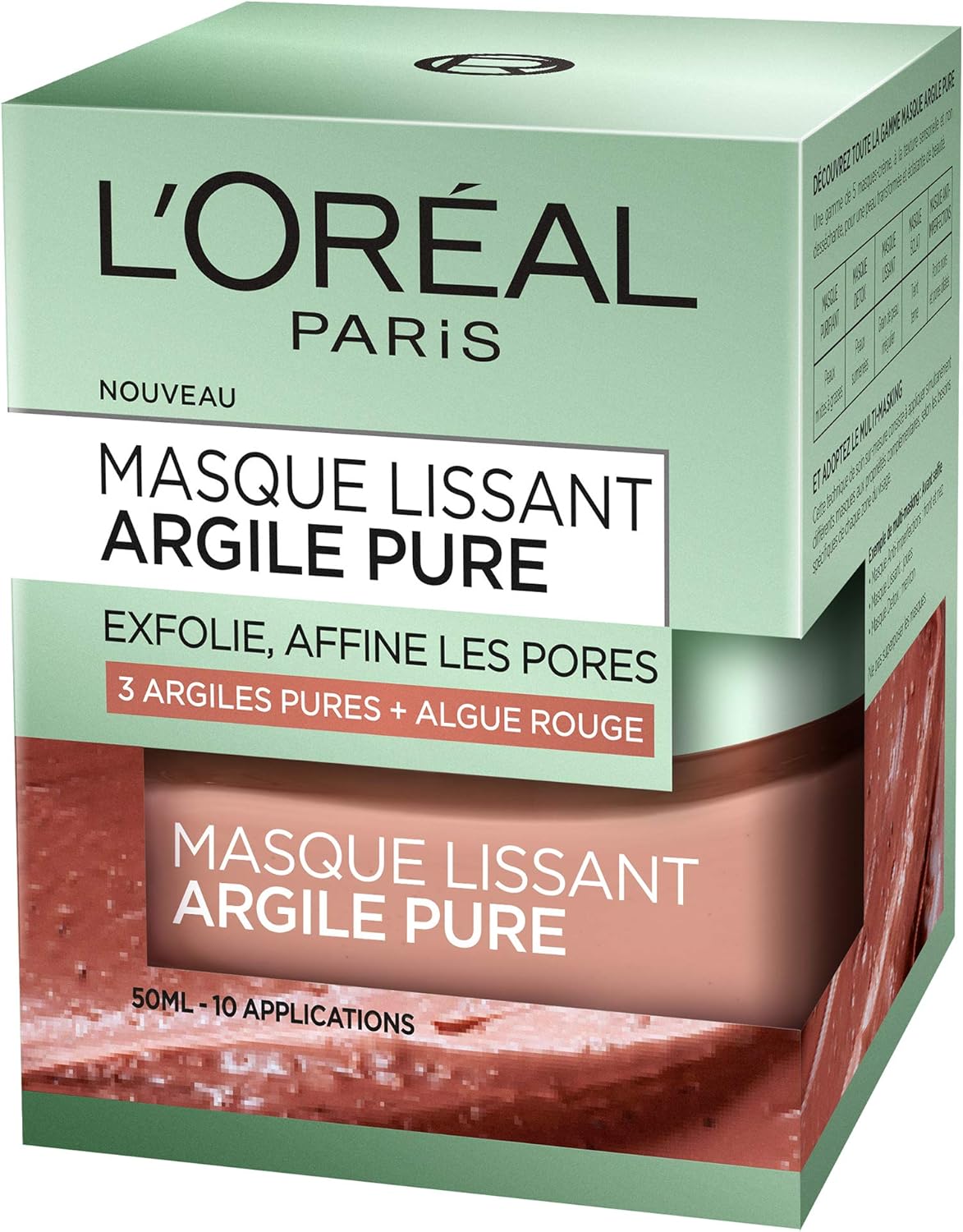 L'Oréal Paris - Maschera per viso a base di argilla/alga rossa