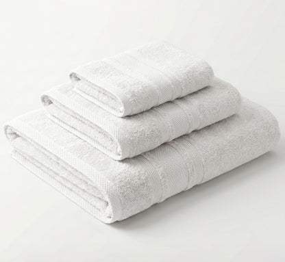 Set Asciugamani Bagno 3 Pezzi in 100% Cotone