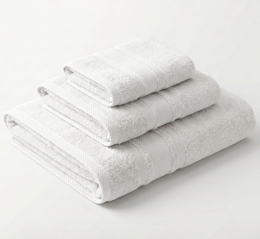 Set Asciugamani Bagno 3 Pezzi in 100% Cotone