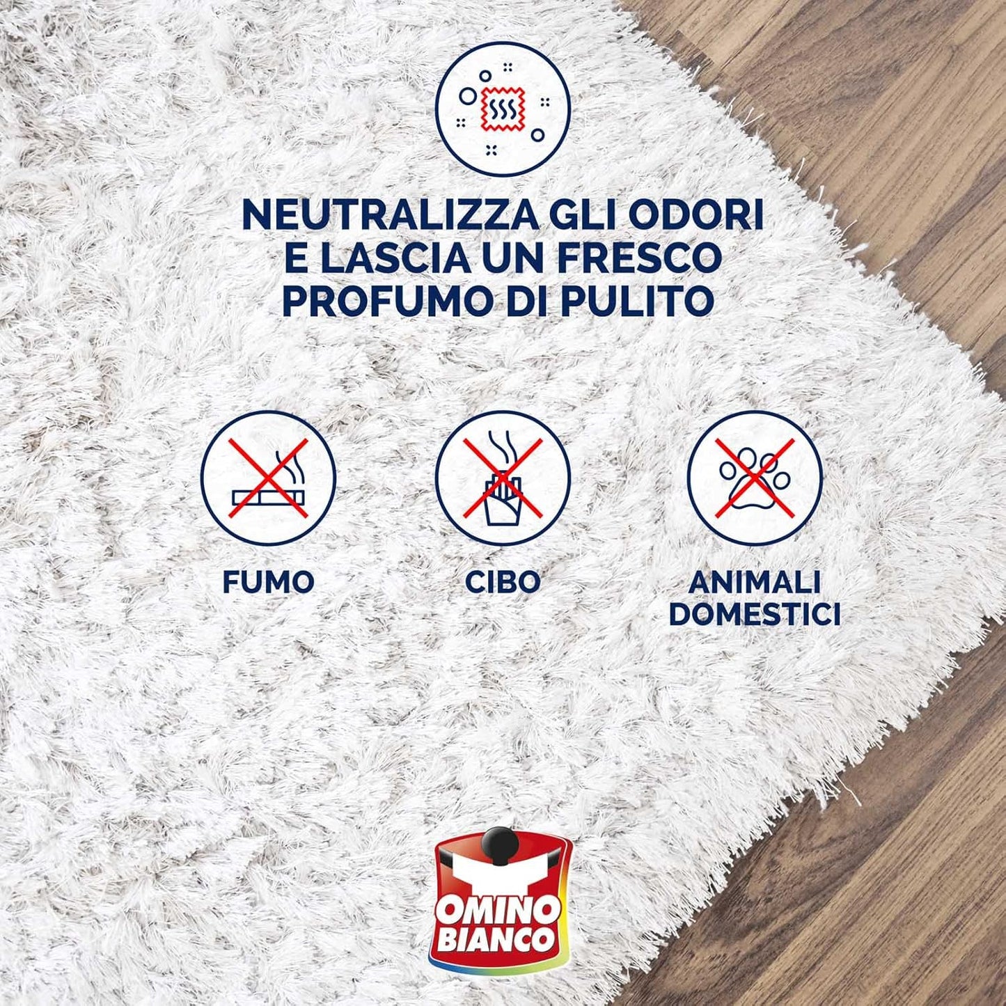 Omino Bianco Gel - Prodotto Specifico per Tappeti e Divani, Pulitore e Detergente per Tessuti con Formula Antiodore, 2 Pezzi da 300 ml