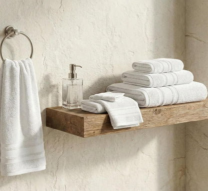 Set Asciugamani Bagno 3 Pezzi in 100% Cotone