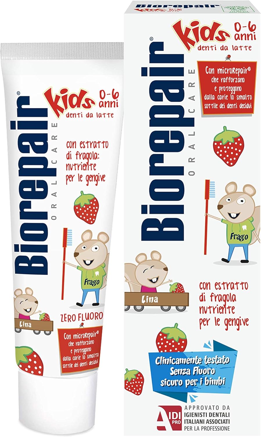 Biorepair, Dentifricio Kids 0-6 anni, Dentifricio per Bambini