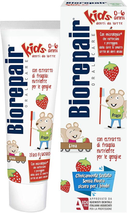 Biorepair, Dentifricio Kids 0-6 anni, Dentifricio per Bambini