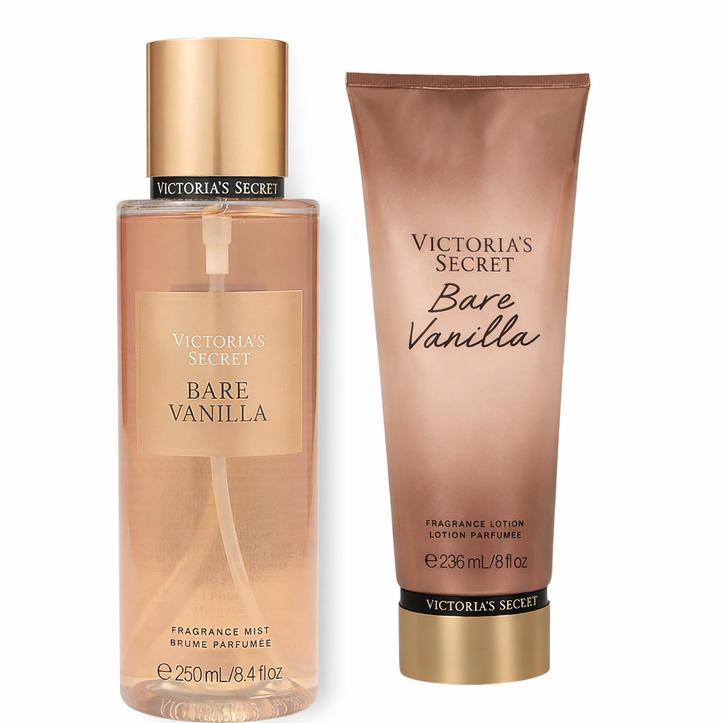Victoria's Secret -Acqua Per Il Corpo 250ml - Bare Vanilla+crema corpo Bare Vanilla 236ml
