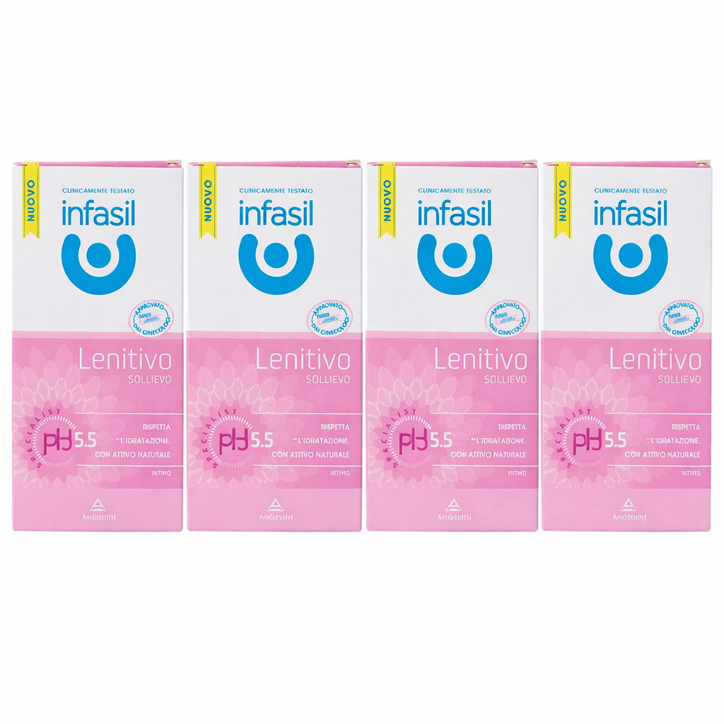 4x Infasil detergenti Intimo Lenitivo 5.5 ph, 200 ml
